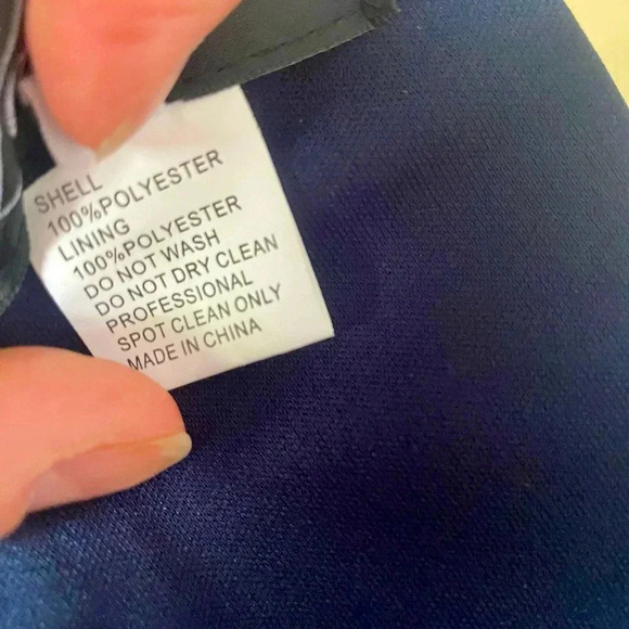 La Femme Navy Ruched Jersey Column Gown Size 12 - Picture 10 of 13